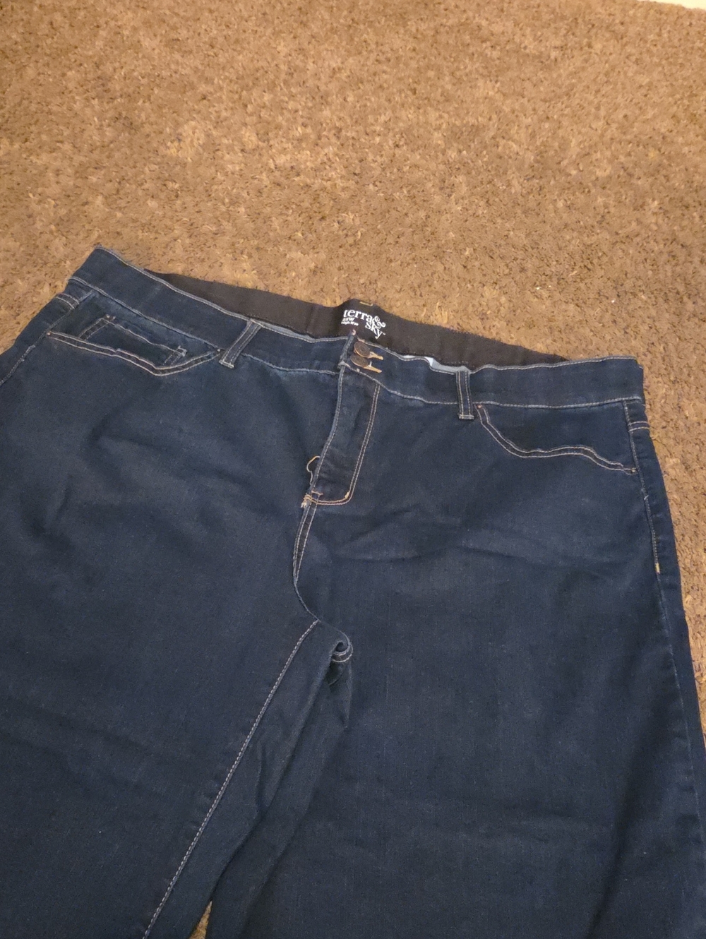 Terra & Sky Dark Blue Wide-Leg Jeans - Picture 3 of 9